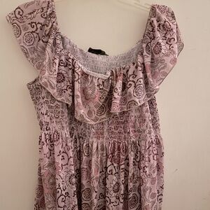 Lane Bryant baby doll style shirt. Inner off shoulder style.
